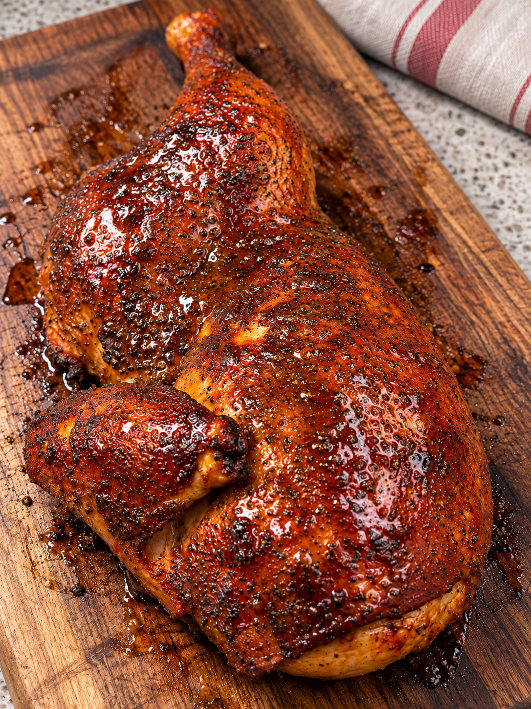 Smoked Half Chickens with Yes, Dear Yellow Sauce
