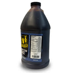 BBQ Sauce half gallon, showing the side label with nutrition facts and the front logo
